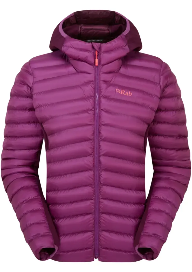 Insulated Jackets-Rab Womens Cirrus Flex Hoody - Plum-Mulberry