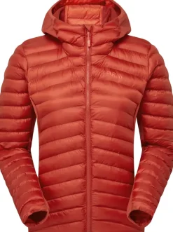 Insulated Jackets-Rab Womens Cirrus Flex Hoody - Tuscan Red