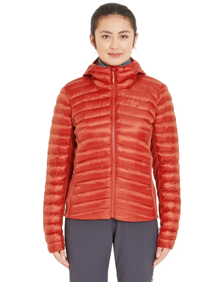 Insulated Jackets-Rab Womens Cirrus Flex Hoody - Tuscan Red