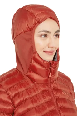 Insulated Jackets-Rab Womens Cirrus Flex Hoody - Tuscan Red
