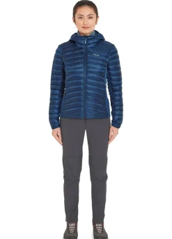 Insulated Jackets-Rab Womens Cirrus Flex Hoody - Tempest Blue
