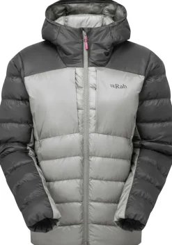 Insulated Jackets-Rab Womens Cirrus Ultra Hoody - Graphene-Light Zinc
