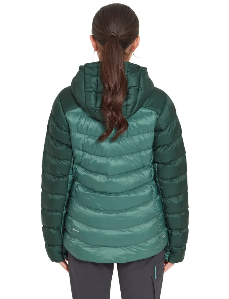 Insulated Jackets-Rab Womens Cirrus Ultra Hoody - Green Slate-Eucalyptus