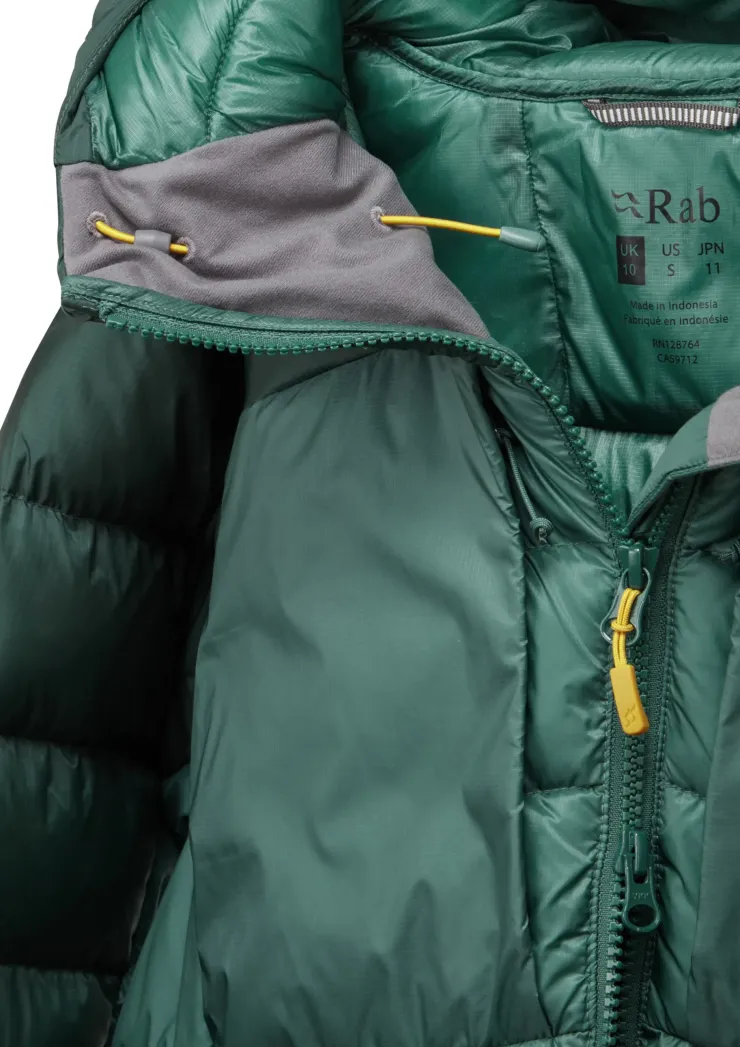 Insulated Jackets-Rab Womens Cirrus Ultra Hoody - Green Slate-Eucalyptus