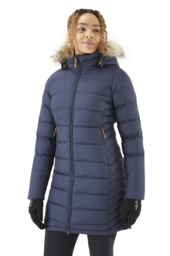 Casual Jackets-Rab Womens Deep Cover Parka - Deep Denim