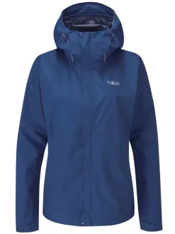 Waterproof Jackets-Rab Womens Downpour Eco Jacket - Patriot Blue