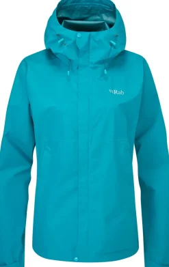 Waterproof Jackets-Rab Womens Downpour Eco Jacket - Ultramarine