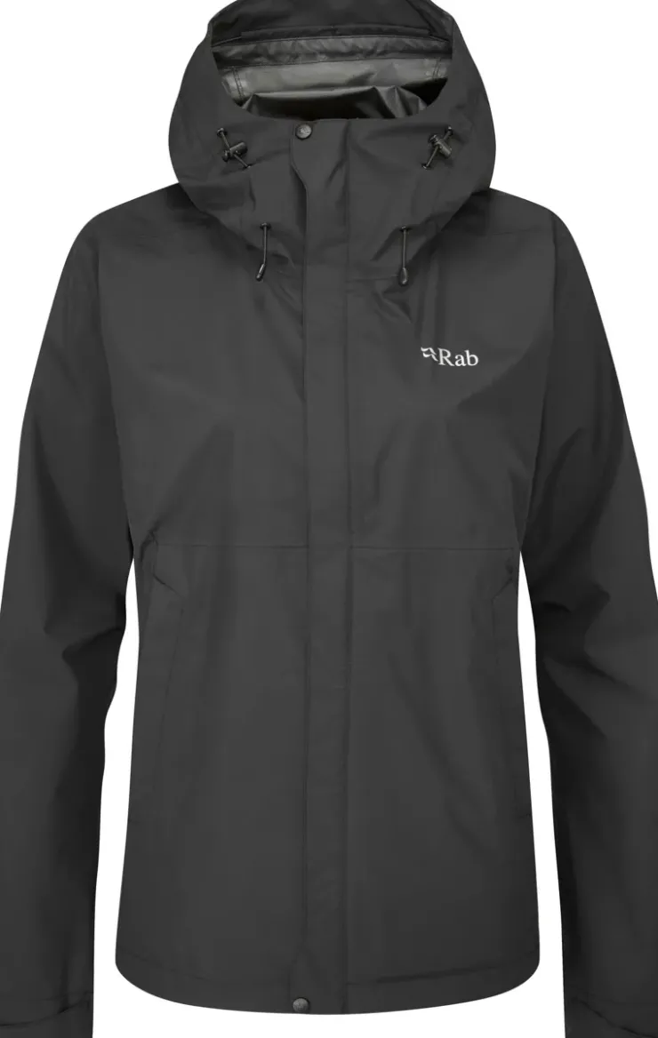 Waterproof Jackets-Rab Womens Downpour Eco Jacket - Black