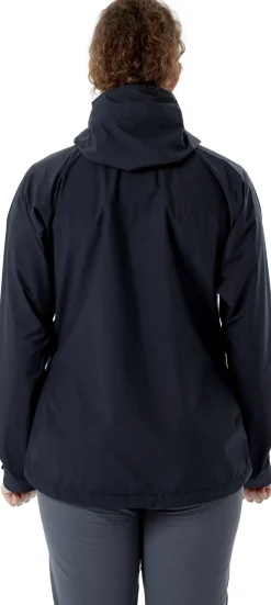 Waterproof Jackets-Rab Womens Downpour Eco Jacket - Black