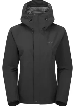 Waterproof Jackets-Rab Womens Downpour Jacket - Black