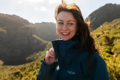 Waterproof Jackets-Rab Womens Downpour Jacket - Tempest Blue