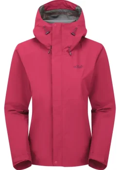 Waterproof Jackets-Rab Womens Downpour Jacket - Watermelon