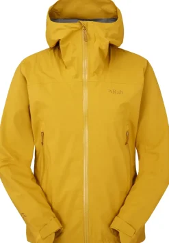 Waterproof Jackets-Rab Womens Downpour Light Jacket - Sahara