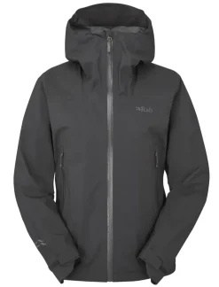 Waterproof Jackets-Rab Womens Downpour Light Jacket - Anthracite