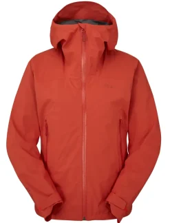 Waterproof Jackets-Rab Womens Downpour Light Jacket - Red Grapefruit