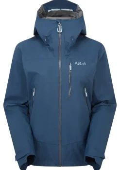 Waterproof Jackets-Rab Womens Downpour Mountain Jacket - Tempest Blue