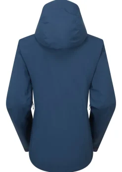 Waterproof Jackets-Rab Womens Downpour Mountain Jacket - Tempest Blue