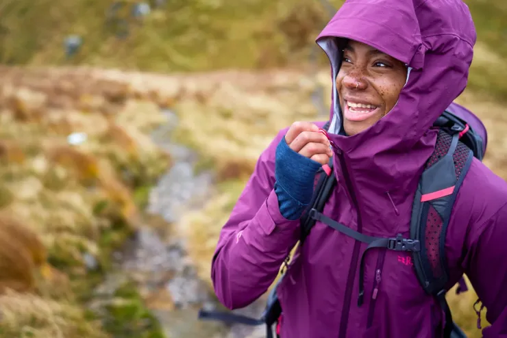 Waterproof Jackets-Rab Womens Downpour Mountain Jacket - Mulberry