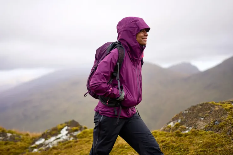 Waterproof Jackets-Rab Womens Downpour Mountain Jacket - Mulberry