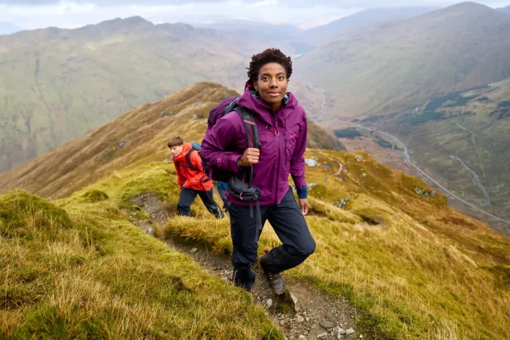 Waterproof Jackets-Rab Womens Downpour Mountain Jacket - Mulberry