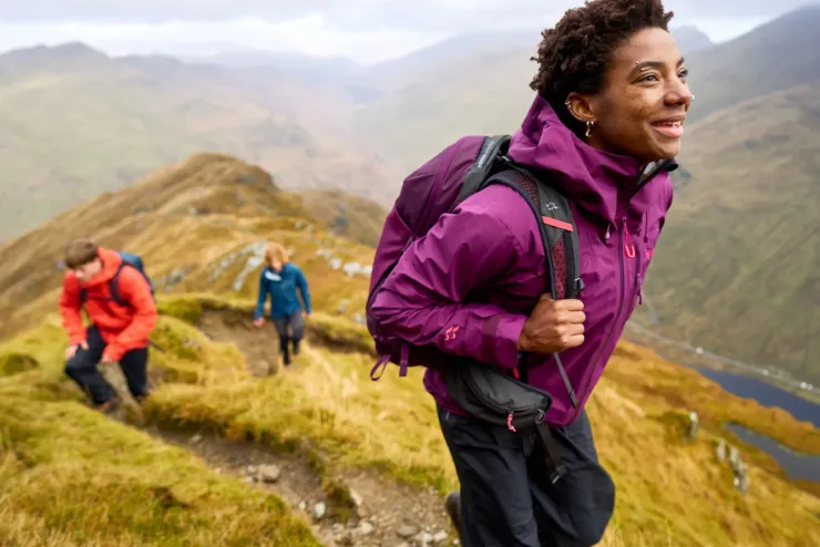 Waterproof Jackets-Rab Womens Downpour Mountain Jacket - Mulberry