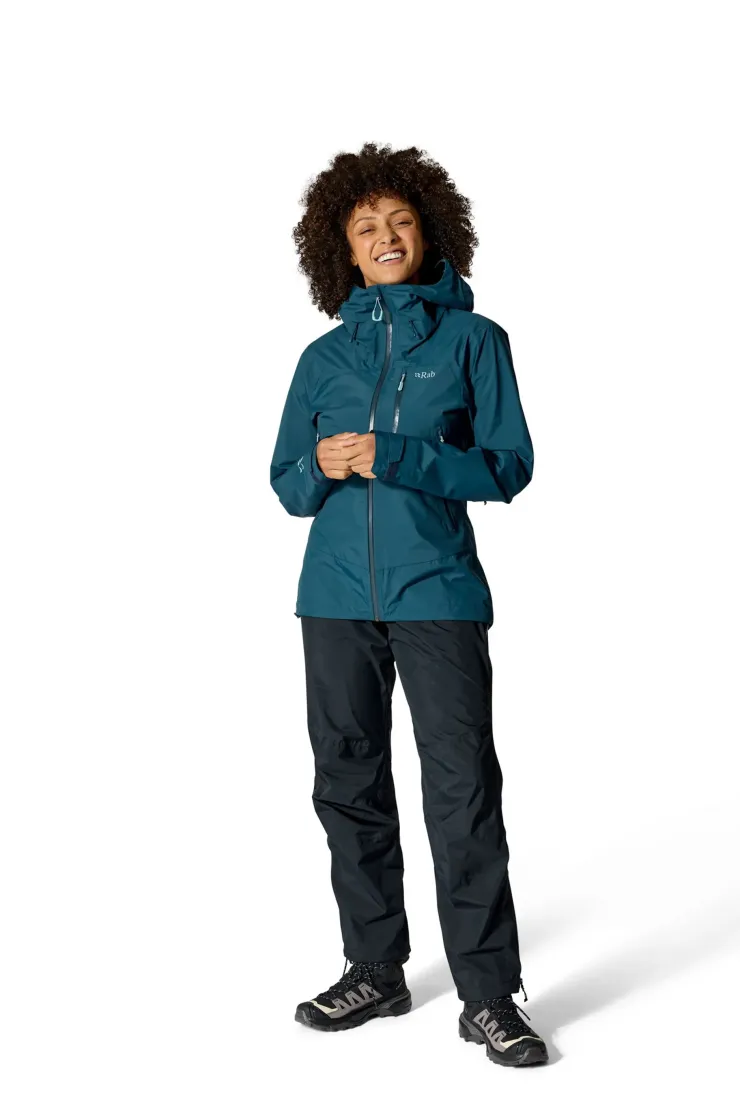 Waterproof Trousers-Rab Womens Downpour Mountain Pants - Black