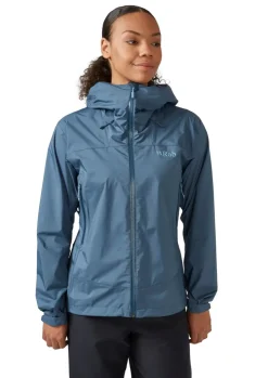 Waterproof Jackets-Rab Womens Downpour Plus 2.0 Jacket - Orion Blue