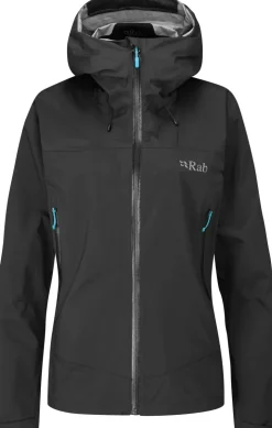 Waterproof Jackets-Rab Womens Downpour Plus 2.0 Jacket - Black