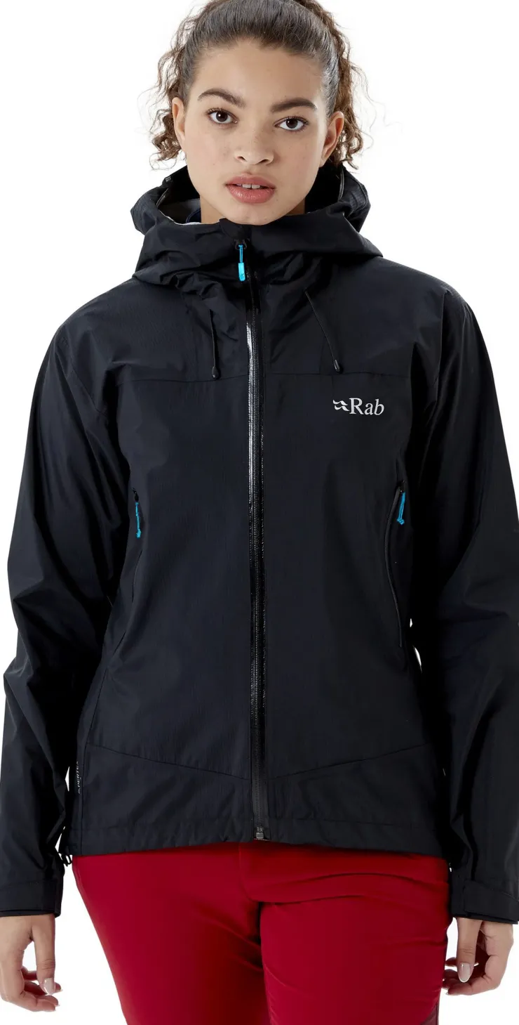 Waterproof Jackets-Rab Womens Downpour Plus 2.0 Jacket - Black