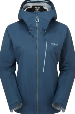 Waterproof Jackets-Rab Womens Firewall Alpine Jacket - Tempest Blue