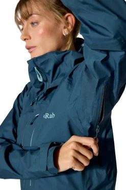 Waterproof Jackets-Rab Womens Firewall Alpine Jacket - Tempest Blue