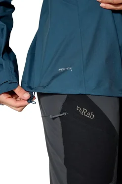 Waterproof Jackets-Rab Womens Firewall Alpine Jacket - Tempest Blue