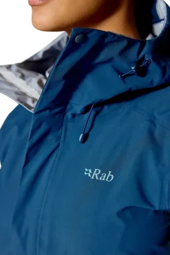 Waterproof Jackets-Rab Womens Firewall Jacket - Tempest Blue