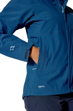 Waterproof Jackets-Rab Womens Firewall Jacket - Tempest Blue