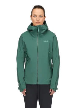 Waterproof Jackets-Rab Womens Firewall Light Jacket - Green Slate