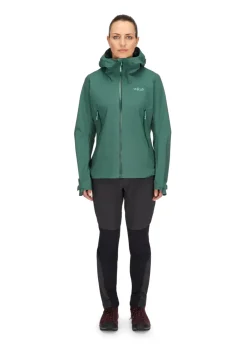 Waterproof Jackets-Rab Womens Firewall Light Jacket - Green Slate