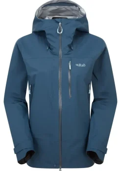 Waterproof Jackets-Rab Womens Firewall Mountain Jacket - Tempest Blue