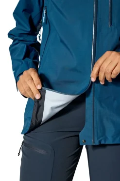 Waterproof Jackets-Rab Womens Firewall Mountain Jacket - Tempest Blue