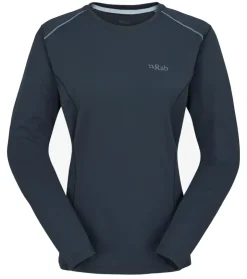 T-Shirts & Baselayers-Rab Womens Force Long Sleeved Tee - Tempest Blue