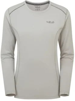 T-Shirts & Baselayers-Rab Womens Force Long Sleeved Tee - Dark Pewter
