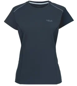 T-Shirts & Baselayers-Rab Womens Force Short Sleeved Tee - Tempest Blue