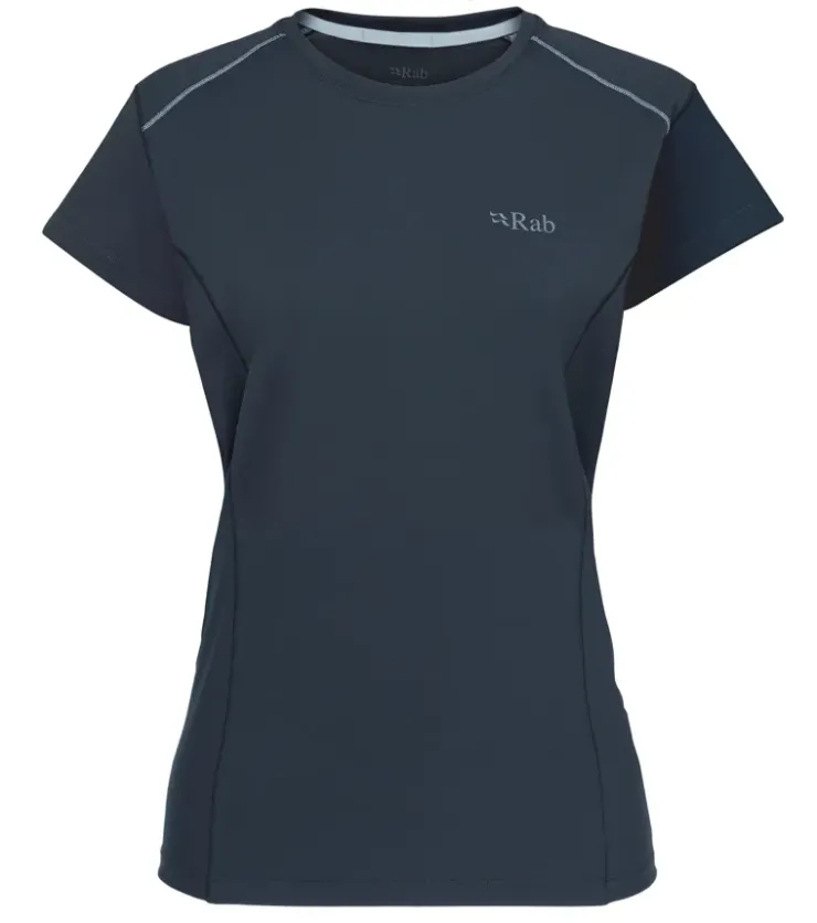 T-Shirts & Baselayers-Rab Womens Force Short Sleeved Tee - Tempest Blue