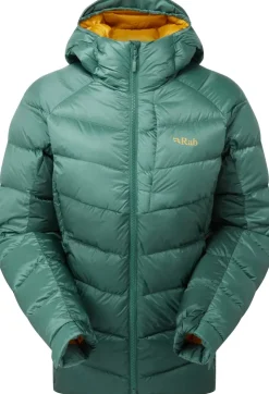 Insulated Jackets-Rab Womens Glaceon Pro Jacket - Eucalyptus-Green Slate