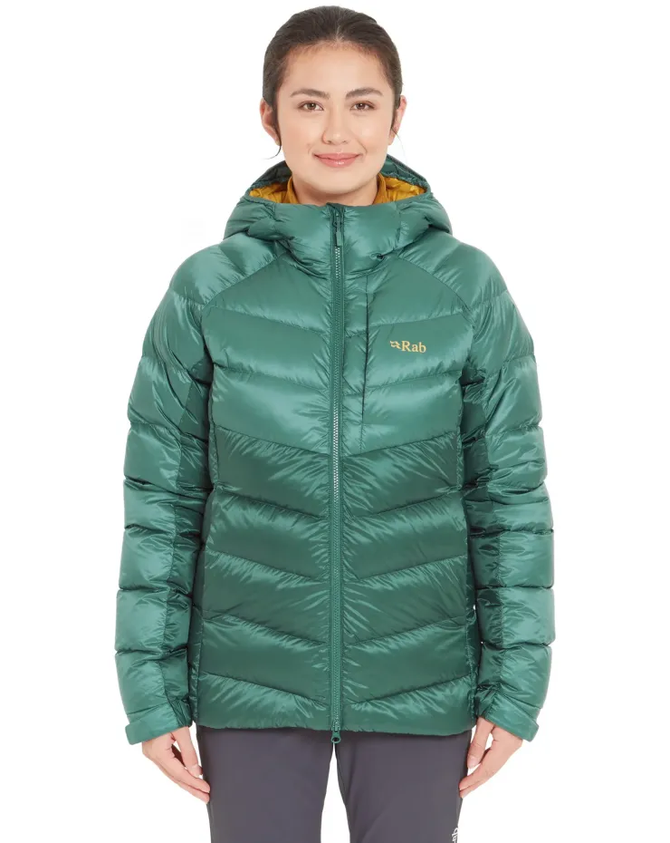 Insulated Jackets-Rab Womens Glaceon Pro Jacket - Eucalyptus-Green Slate