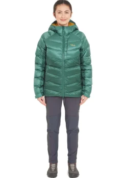 Insulated Jackets-Rab Womens Glaceon Pro Jacket - Eucalyptus-Green Slate