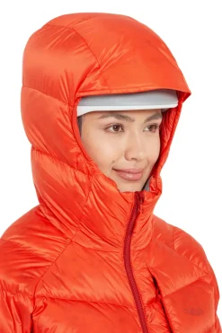 Insulated Jackets-Rab Womens Glaceon Pro Jacket - Red Grapefruit-Tuscan Red