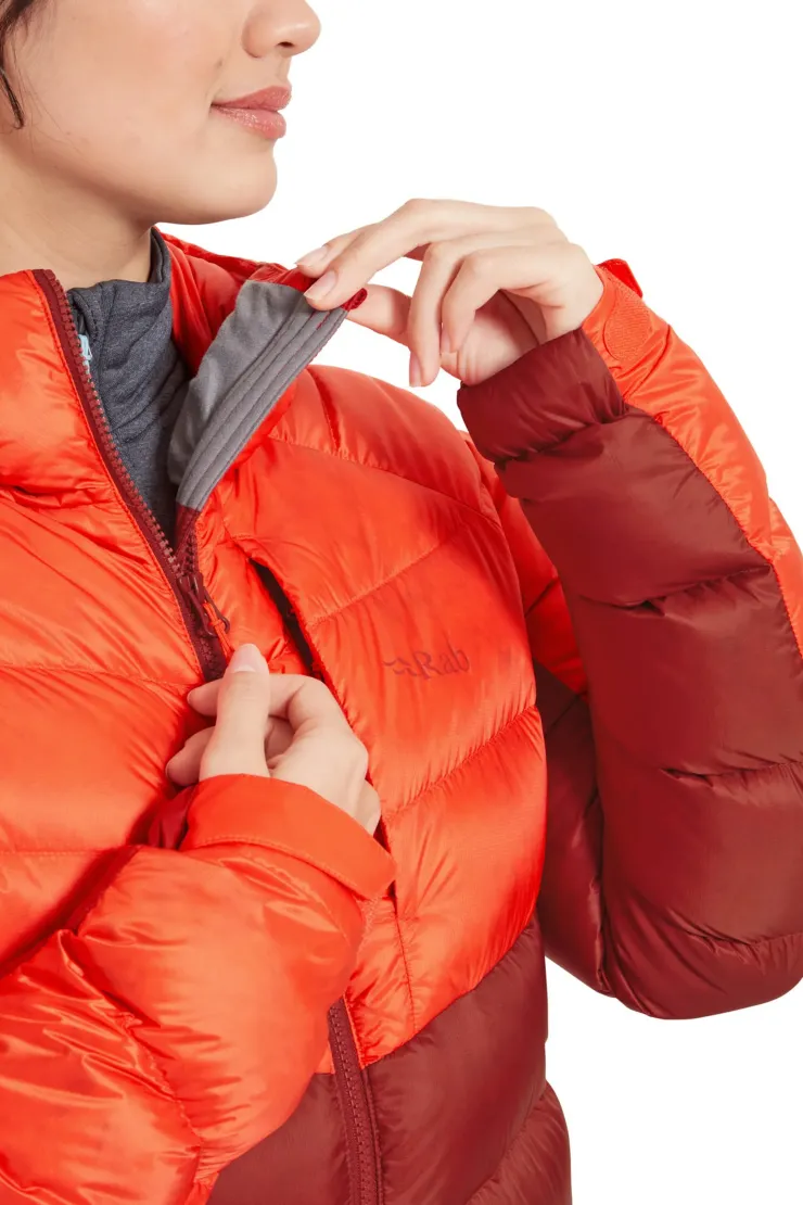 Insulated Jackets-Rab Womens Glaceon Pro Jacket - Red Grapefruit-Tuscan Red