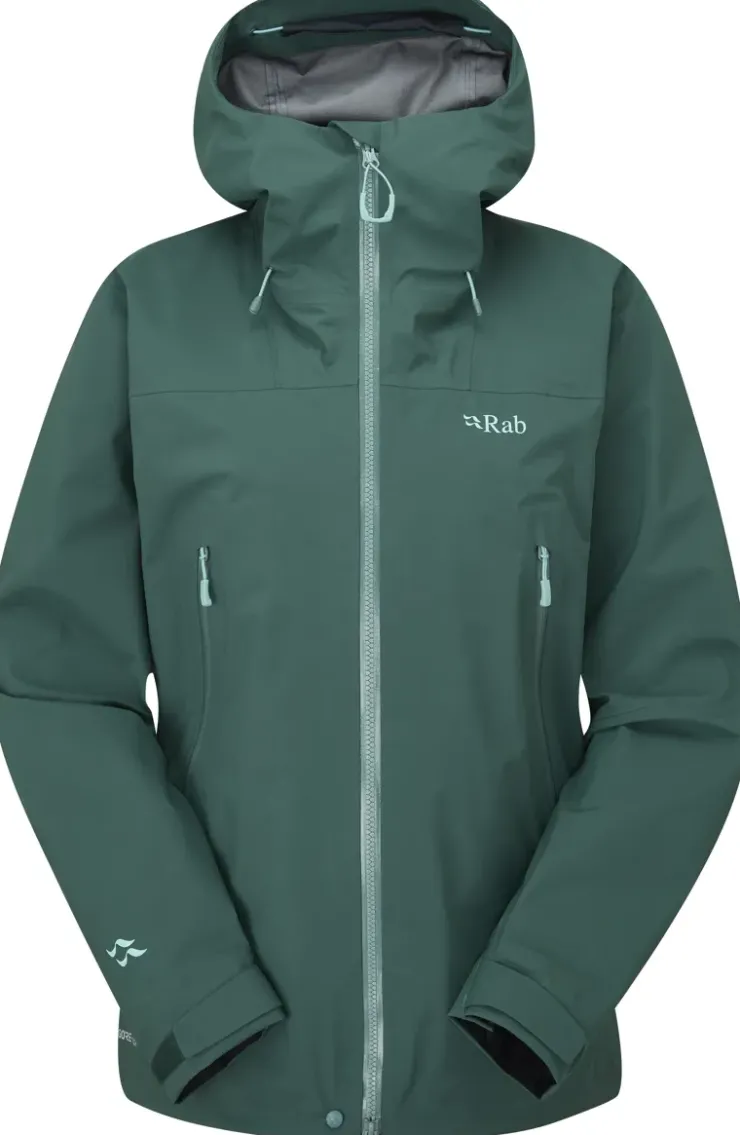 Waterproof Jackets-Rab Womens Kangri GTX Jacket - Green Slate