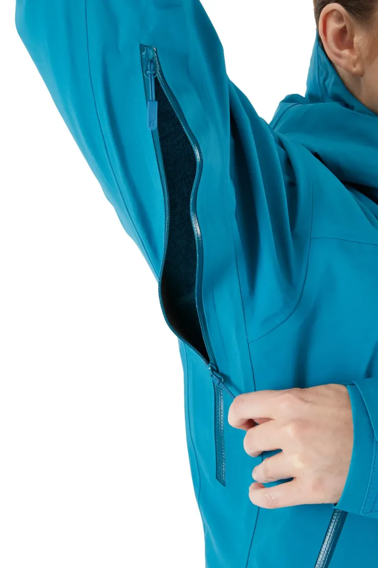 Waterproof Jackets-Rab Womens Kangri GTX Jacket - Marina Blue