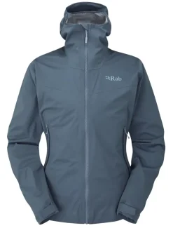 Waterproof Jackets-Rab Womens Kinetic 2.0 Jacket - Orion Blue